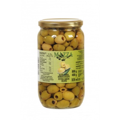 Green olives boneless MAZZA, 700 g / 400 g